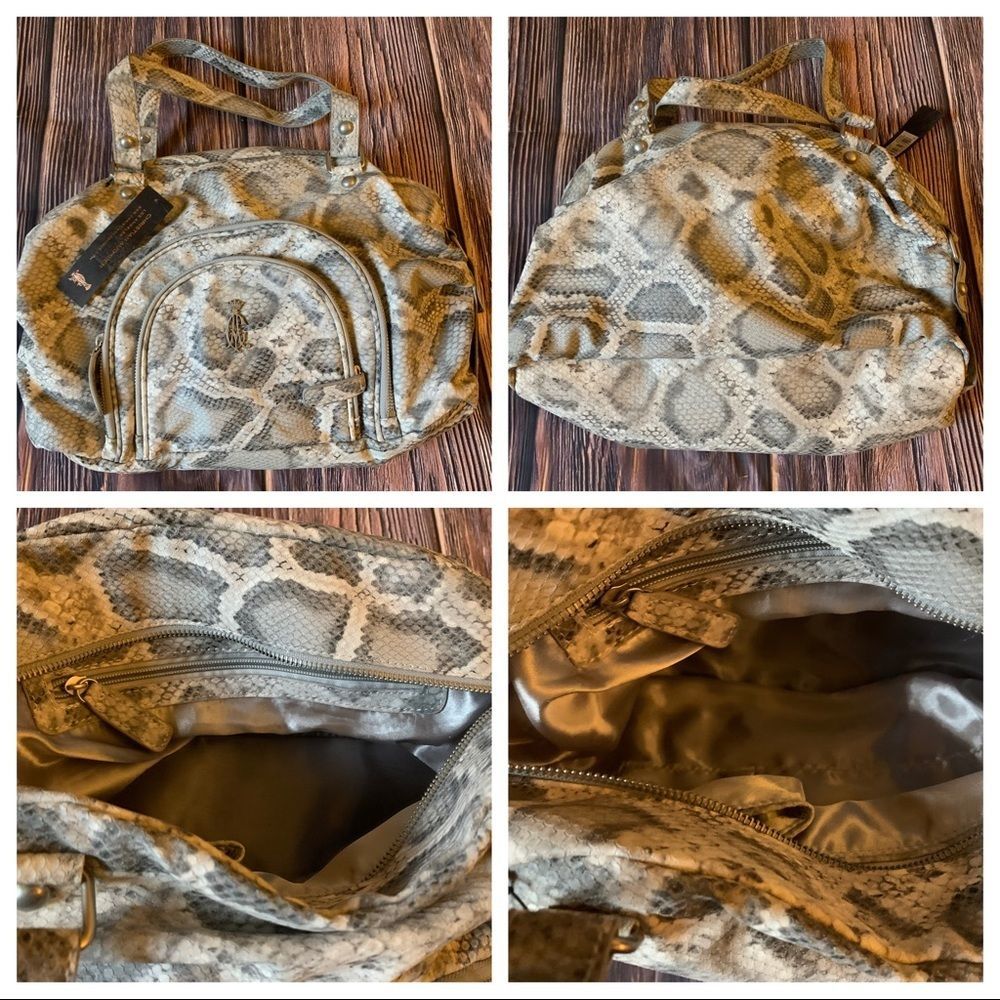 NWT Christian Audigier Shannen limited ed bag
Approx dim: Length 14”, width 11”